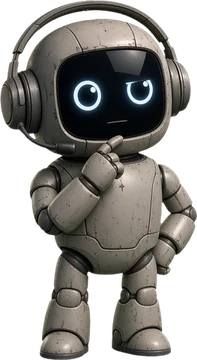 Midnight, the gray robot, checking your answers