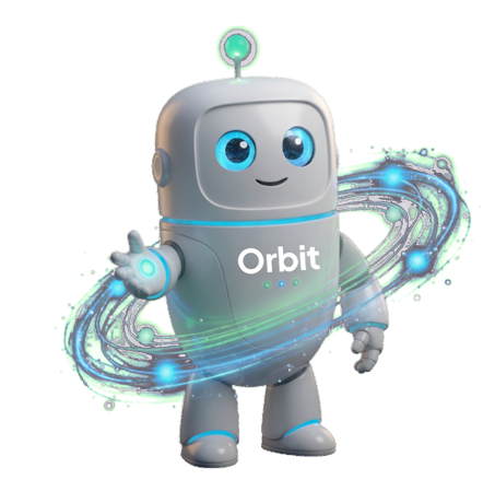Orbit, the BizBot AI mascot